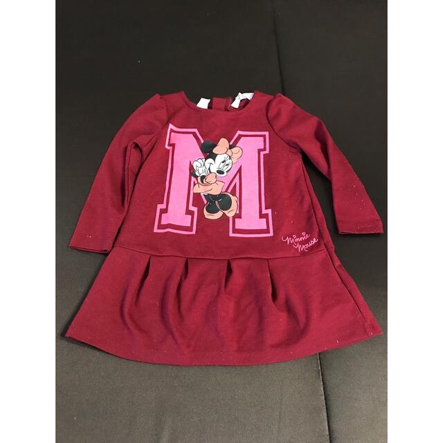 H&M(エイチアンドエム)のミニーちゃん H＆M ワンピース チュニック ディズニー　レア キッズ/ベビー/マタニティのキッズ服女の子用(90cm~)(ワンピース)の商品写真