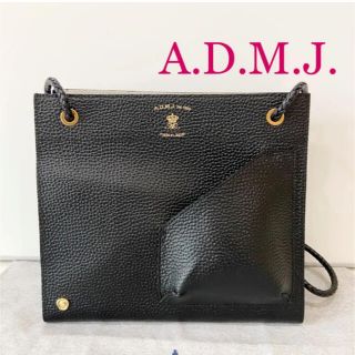 エーディーエムジェイ(A.D.M.J.)の【新品】A.D.M.J.牛革シュリンク メッシュストラップ ショルダーバッグ(ショルダーバッグ)