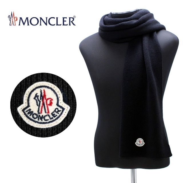 122 MONCLER SCIARPA ネイビー×レッド マフラー size S 121 122 MONCLER モンクレール SCIARPA 9Z70520 A9366 マフラー