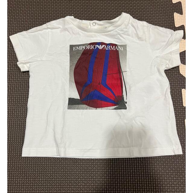 Emporio Armani(エンポリオアルマーニ)の【Aya様専用】アルマーニ　Tシャツ  12M 2枚、プチバトーTシャツ キッズ/ベビー/マタニティのベビー服(~85cm)(Ｔシャツ)の商品写真