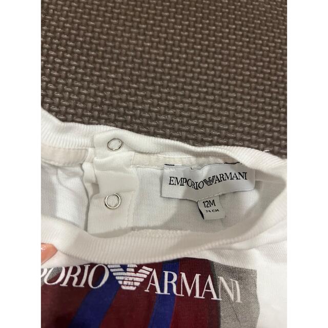 Emporio Armani(エンポリオアルマーニ)の【Aya様専用】アルマーニ　Tシャツ  12M 2枚、プチバトーTシャツ キッズ/ベビー/マタニティのベビー服(~85cm)(Ｔシャツ)の商品写真