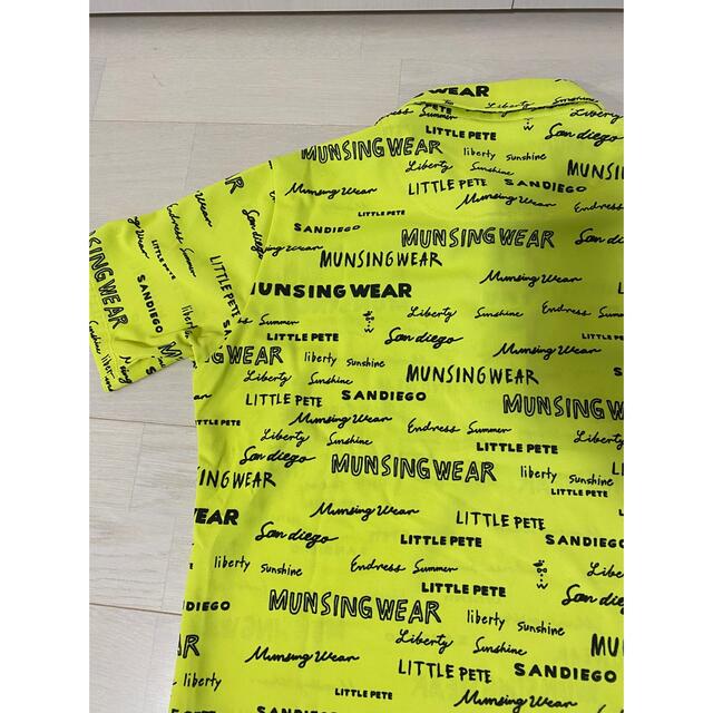 Munsingwear(マンシングウェア)のマンシングウェアメンズ半袖シャツ MGMPJA23イエロー メンズのトップス(ポロシャツ)の商品写真