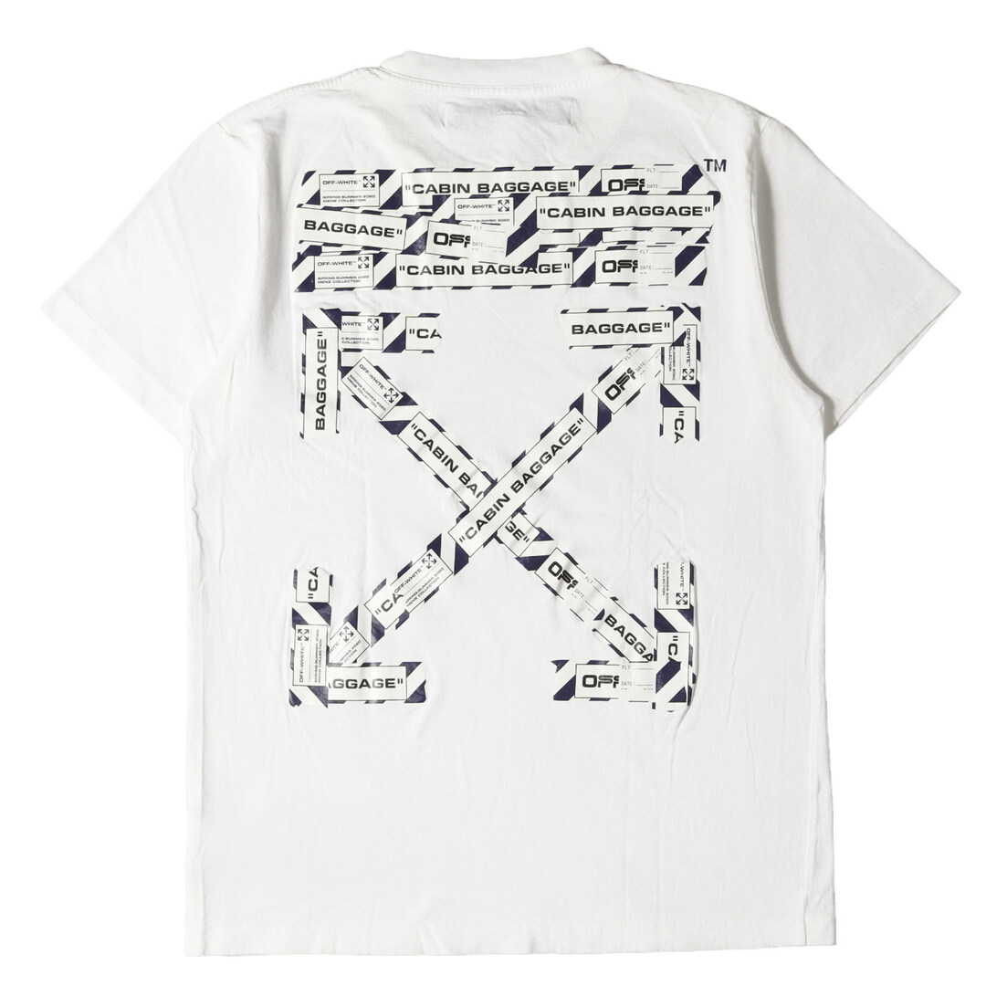 OFF-WHITE オフホワイト Tシャツ エアポートテープ アロー クルーネックTシャツ AIRPORT TAPE S/S SLIM TEE 20SS ホワイト 白 Lトップス カットソー 半袖【メンズ】