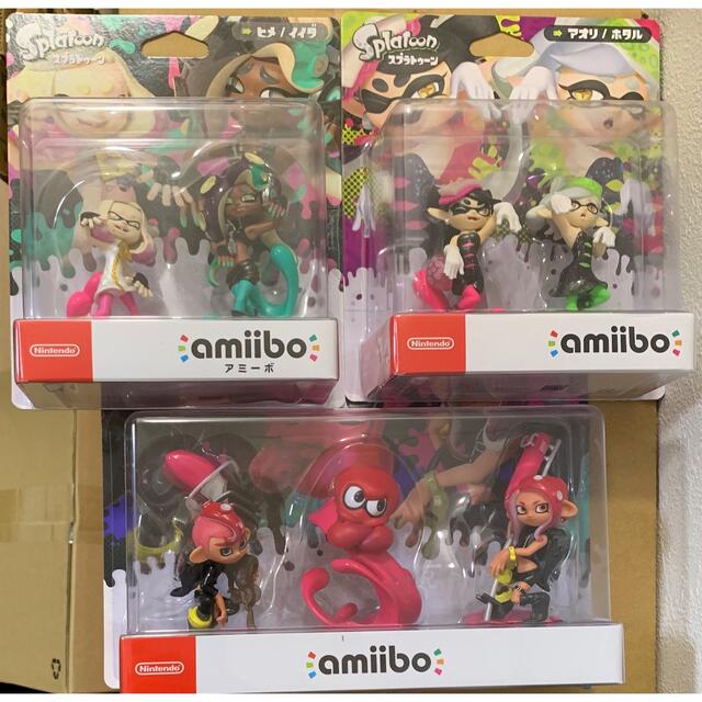 新品】 amiibo スプラトゥーン トリプルセット アオリ ヒメ-