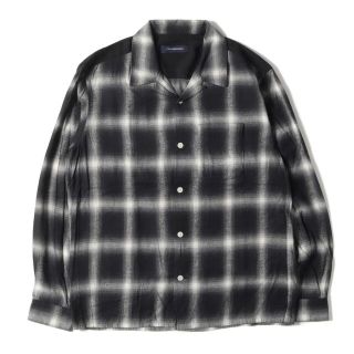 アンダーカバー(UNDERCOVER)のUNDERCOVER アンダーカバー シャツ サテン切替し オンブレチェック オープンカラー ネルシャツ JohnUNDERCOVER 19AW ブラック ホワイト 黒白 2 トップス 長袖シャツ 【メンズ】【中古】(シャツ)