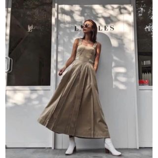 アリシアスタン(ALEXIA STAM)のアクレント　Waist belt pleats onepiese(ロングワンピース/マキシワンピース)