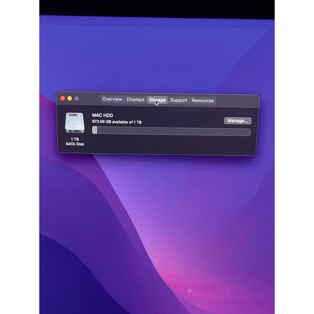 Mac (Apple)(マック)のiMac 21.5 i5 8GB 1TB HHD Late 2015  スマホ/家電/カメラのPC/タブレット(デスクトップ型PC)の商品写真