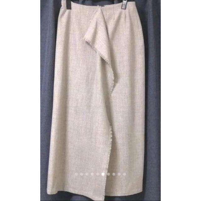 RANDEBOO(ランデブー)のrandeboo スカート ランデブー ロングスカート フリンジ  ベージュ レディースのスカート(ロングスカート)の商品写真