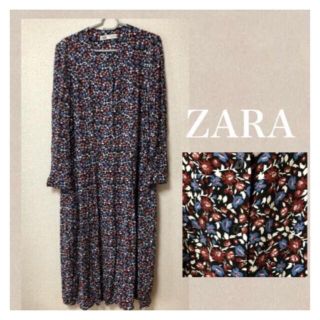 ザラ(ZARA)のZARA ★花柄 ロング ワンピース 長袖(ロングワンピース/マキシワンピース)