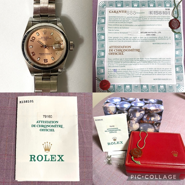 ROLEX(ロレックス)のROLEX レディース パーペチュアルデイト 79160 ギャランティ 外内箱付 レディースのファッション小物(腕時計)の商品写真