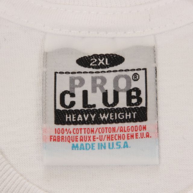 【訳あり】【新品】PRO CLUB 半袖 Tシャツ 2XL 白 プロクラブ 無地 メンズのトップス(Tシャツ/カットソー(半袖/袖なし))の商品写真