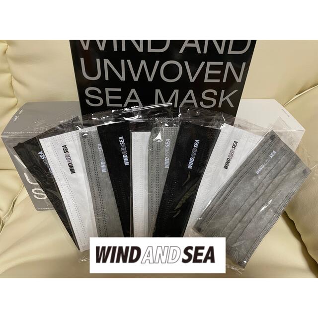 未開封 wind and sea マスク《３色×各３枚》個別包装 黒・灰・白 | フリマアプリ ラクマ