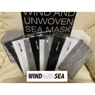 ウィンダンシー(WIND AND SEA)の未開封 wind and sea マスク《３色×各３枚》個別包装 黒・灰・白(その他)