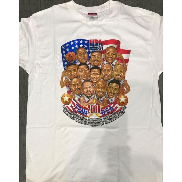 Champion(チャンピオン)の希少 NBA 2000 DREAM TEAM カリカチュア ロスター TEE L メンズのトップス(Tシャツ/カットソー(半袖/袖なし))の商品写真