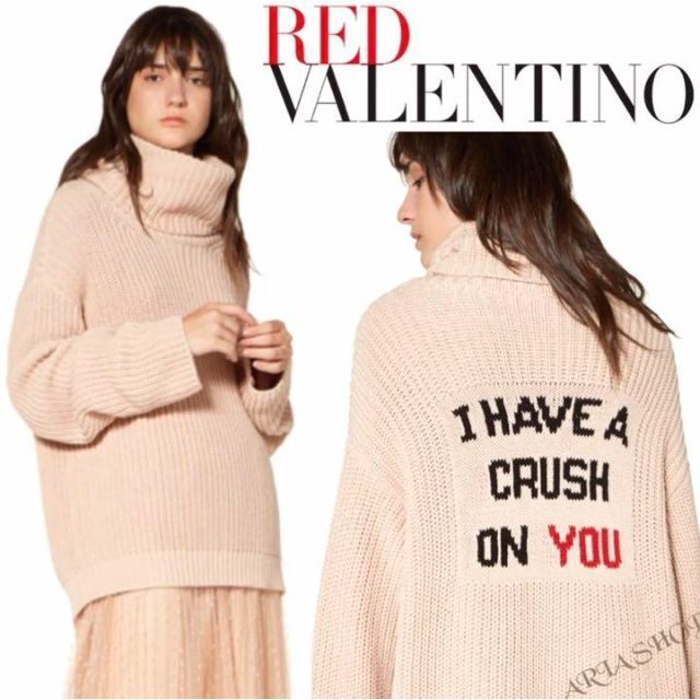 コットン100%カラー新品タグ付き☆ RED VALENTINO タートルネック ニットセーター