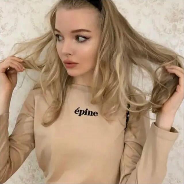 épine(エピヌ)のépine embroidery long tee beige レディースのトップス(Tシャツ(長袖/七分))の商品写真