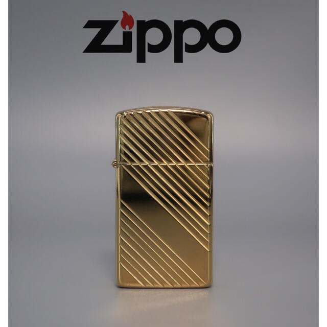 ZIPPO ゴールドカラー　1988年製　スリム　オイルライター　ビンテージ約57cmマチ