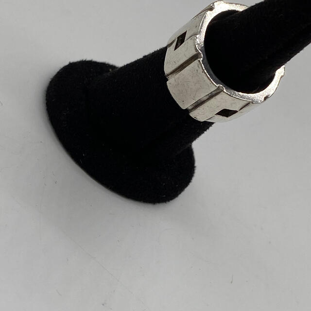 GUCCI - GUCCI グッチ リング シルバー スクエア 13~14号 GUCCI - GUCCI グッチ リング シルバー スクエア 13~14号