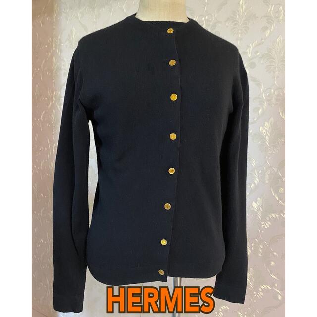 HERMES カシミヤ アンサンブル ニット セット 黒 M | フリマアプリ ラクマ