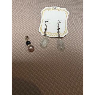 ハンドメイド　ペンダントトップ　ピアス(ピアス)