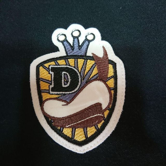 90s Disneyドナルド 刺繍 スウェット ハーフジップ プルオーバー古着