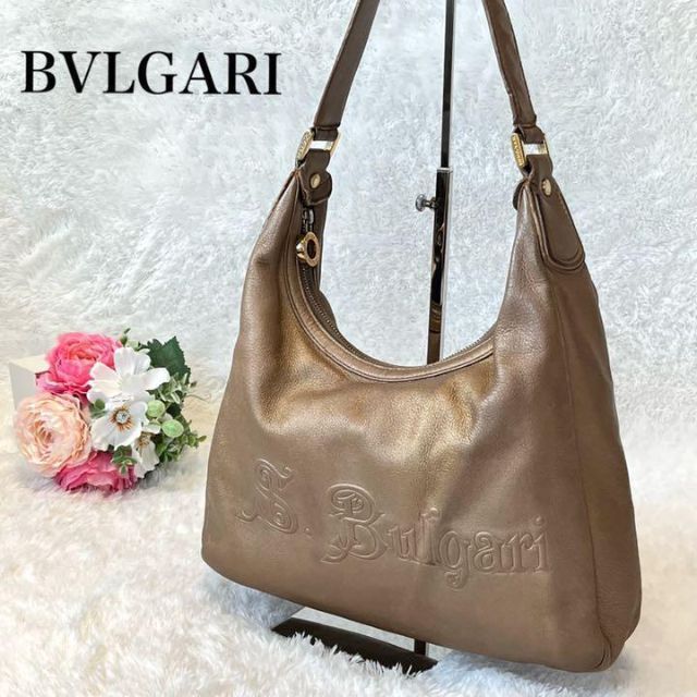 BVLGARI - BVLGARYI ワンショルダーバッグ ゴールド系 レザーの通販 by