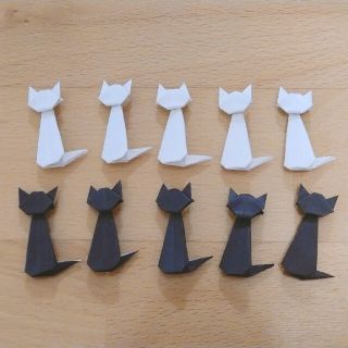 折り紙　ハンドメイド　ねこ(各種パーツ)