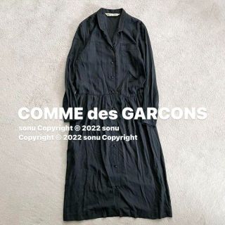 コムデギャルソン(COMME des GARCONS)の【1980年代 初期】コムデギャルソン刺繍デザイン レーヨン シャツ ワンピース(ロングワンピース/マキシワンピース)