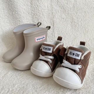 コンバース(CONVERSE)の13.5cm 子供靴 キッズスニーカー 長靴2点セット(スニーカー)