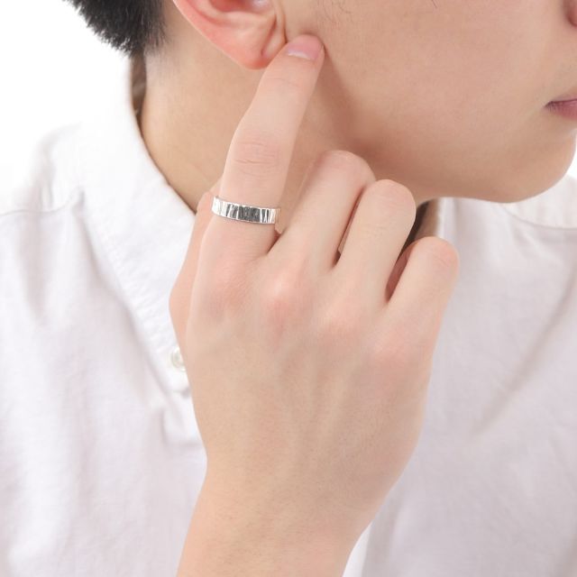 まー様専用セット(19号) シルバー リング 925 メンズ 指輪 凸凹 メンズのアクセサリー(リング(指輪))の商品写真