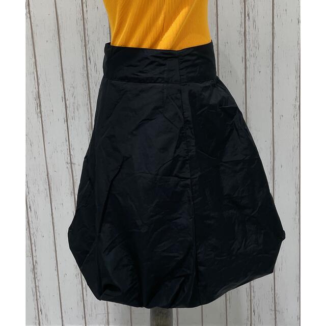 AUTHENTIC GAS STYLE ブラック ひざ丈 バルーン スカート レディースのスカート(ひざ丈スカート)の商品写真