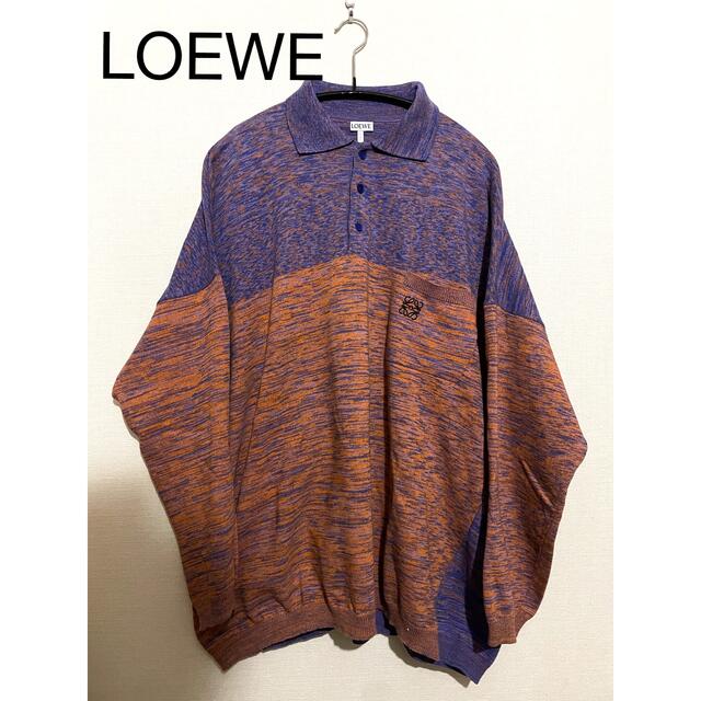 LOEWE - LOEWE メランジロゴロングスリーブポロシャツ