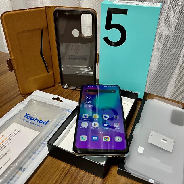 OPPO(オッポ)の美品 OPPO Reno5 A COH2199 simフリー 版 アイスブルー  スマホ/家電/カメラのスマートフォン/携帯電話(スマートフォン本体)の商品写真