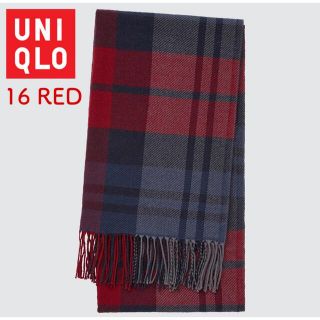 ユニクロ(UNIQLO)のUNIQLO　ヒートテックマフラー　レッド(マフラー)