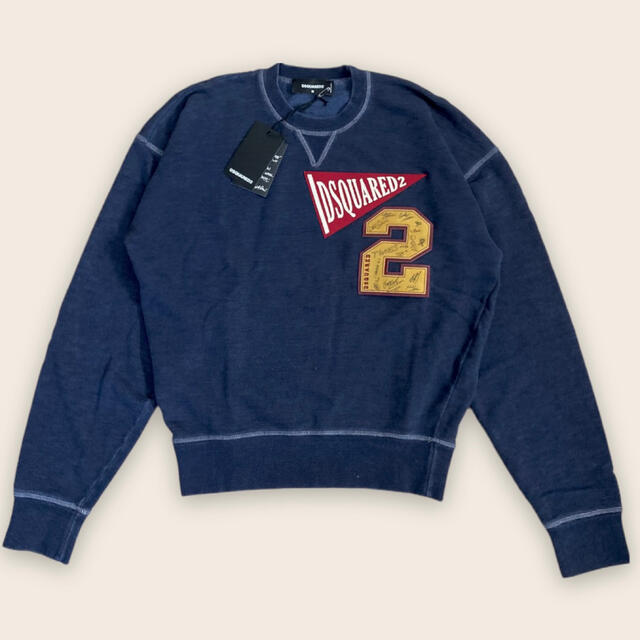 新品 DSQUARED2 ガーメントダイ ワッペン付き スウェット M