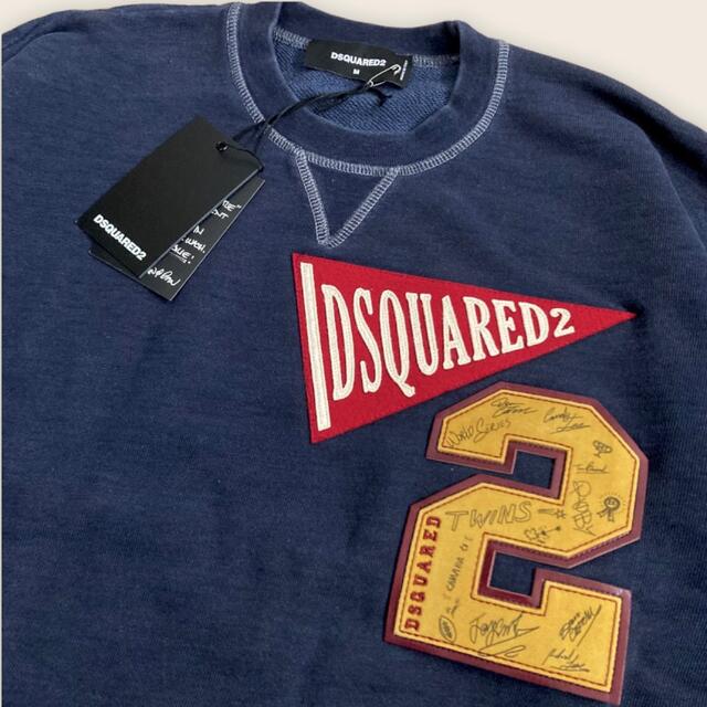 新品 DSQUARED2 ガーメントダイ ワッペン付き スウェット M