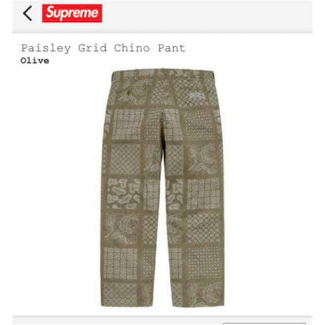 Supreme Paisley Grid Chino Pant 商品の状態 お気に入りのストア