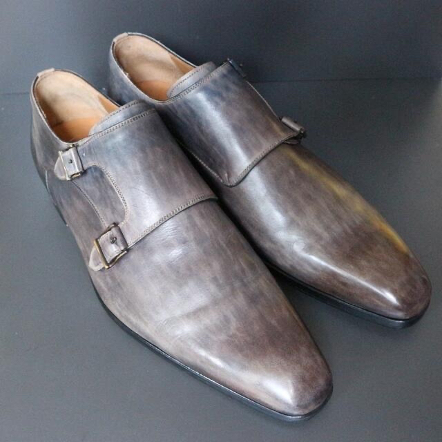 【おくひろ様専用】MAGNANNI  マグナーニ　ダブルモンク　パティーヌ メンズの靴/シューズ(ドレス/ビジネス)の商品写真