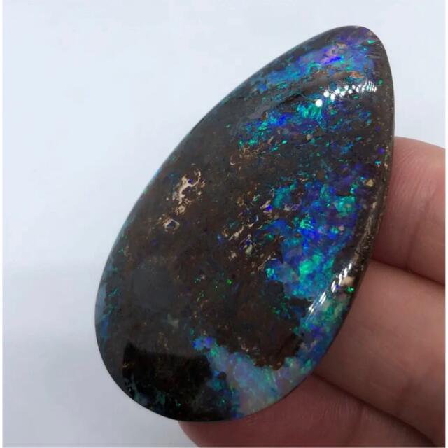 大粒 天然石 ボルダーオパールルース 123.753ct ソーティング付き 上質