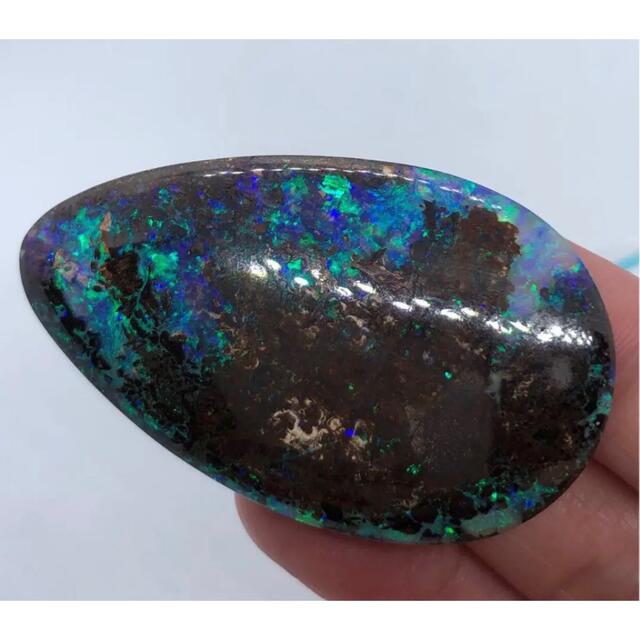 大粒 天然石 ボルダーオパールルース 123.753ct ソーティング付き 上質