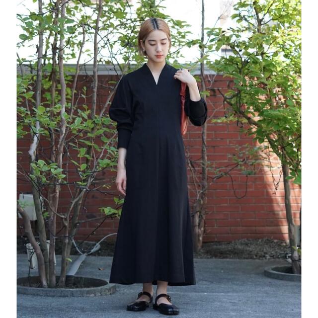 最低価格の mame V-Neck Classic Cotton Dress サイズ3 asakusa.sub.jp