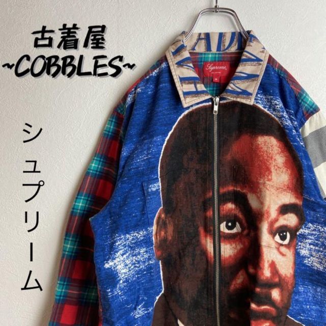 【奇抜キング牧師】SupremeZipUpFlannel ShirtチェックM古着屋COBBLESMK