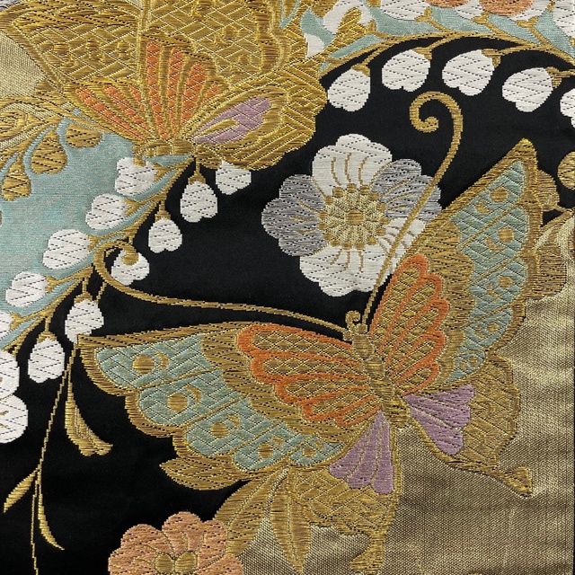 ✴️極美品✴️正絹袋帯 ※美しい蝶の模様が大変華やかです。 男女兼用