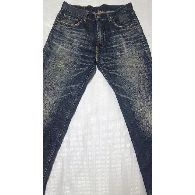 Levi's 502 リーバイス デニム ユーズド加工 濃紺 牛革パッチ W30