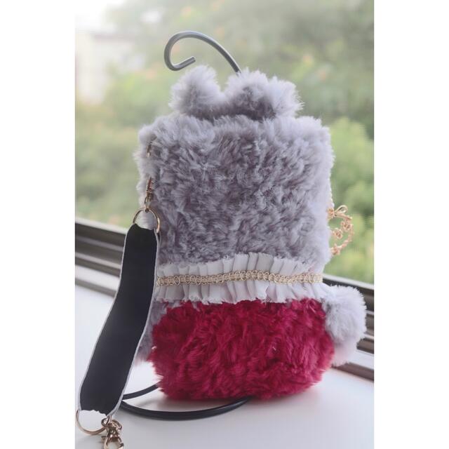 ハシビロコウ スマホポーチ　バッグチャーム　ハンドメイド その他のペット用品(鳥)の商品写真