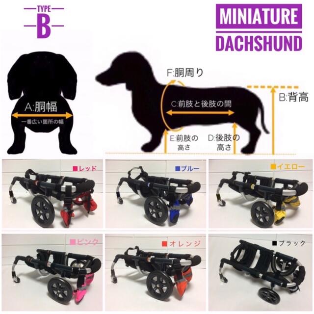 ●ミニチュアダックス●犬の車椅子 小型犬用4輪車いす ～9kg位 歩行器 介護 3
