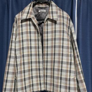 オーラリー(AURALEE)のauralee DOUBLE FACE CHECK ZIP BLOUZON(ブルゾン)