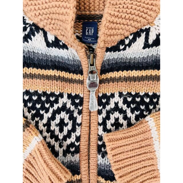 babyGAP(ベビーギャップ)の❤️美品❤️baby GAP カウチンニット　ニットカーディガン　90cm キッズ/ベビー/マタニティのキッズ服男の子用(90cm~)(カーディガン)の商品写真