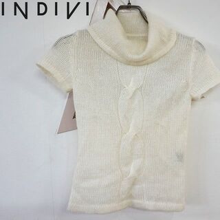 インディヴィ(INDIVI)のINDIVI 半袖 セーター オフホワイト 4805648(ニット/セーター)