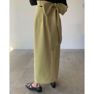 クラネ(CLANE)のCLANE　SIDE CUT RIBBON SKIRT  (ロングスカート)